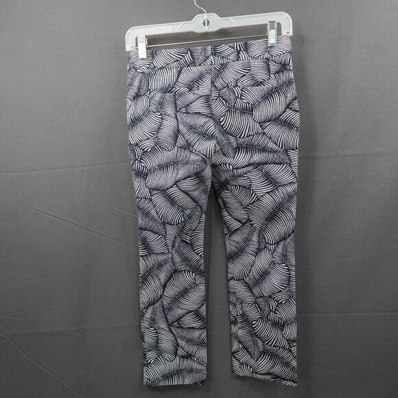 Ann Taylor Women Capri Pants 00P Blue Coastal Preppy Statement Academia Nautical - Picture 2 of 9